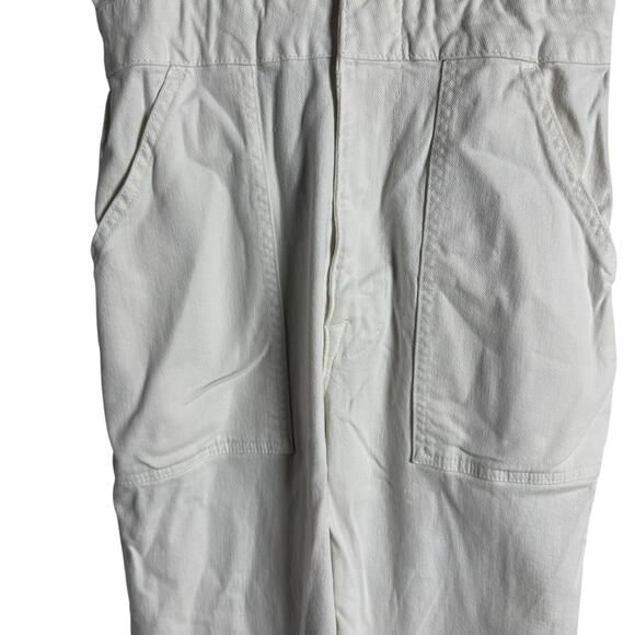 Good American Fit For Success White Denim Short Sleeve Jumpsuit Size Small - Picture 9 of 15